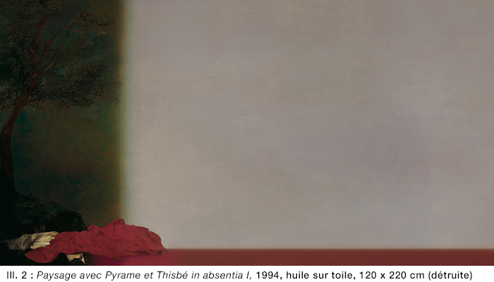 Christian Perret, Paysage avec Pyrame et Thisbé in abstentia 1